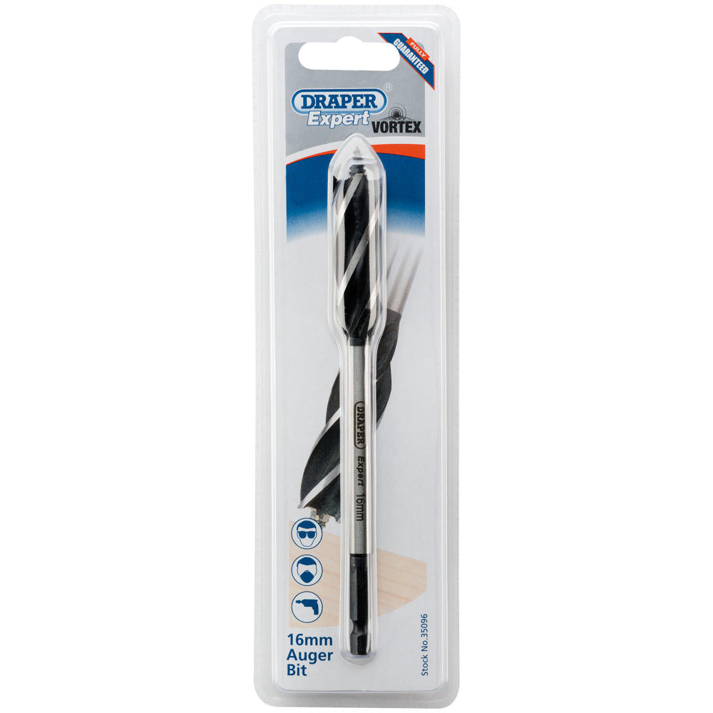 Draper Expert 4 Fluted Vortex Auger Drill Bit 16mm 165mm