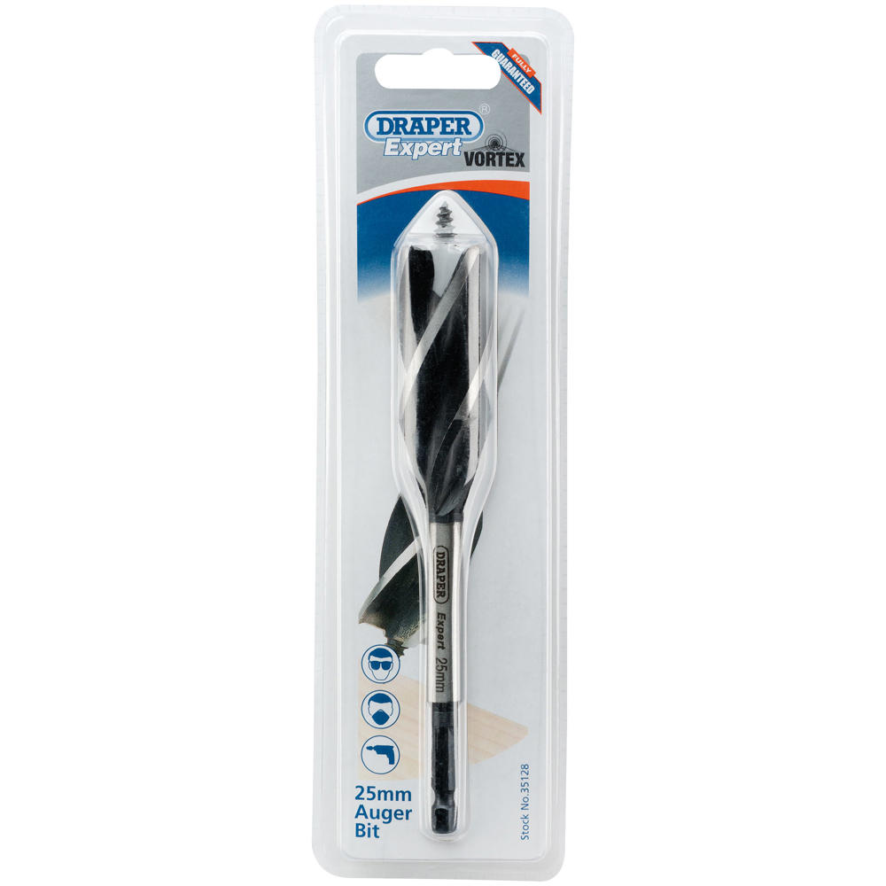 Draper Expert 4 Fluted Vortex Auger Drill Bit 25mm 165mm