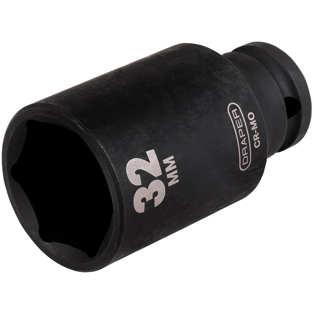 Image of Draper Expert 1/2" Drive Hi Torq Deep Hexagon Impact Socket Metric 1/2" 32mm