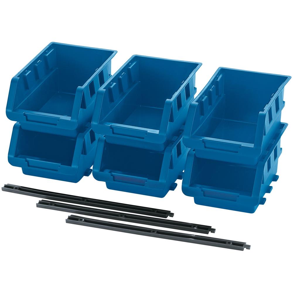 6 Piece Set of Medium Storage Bins