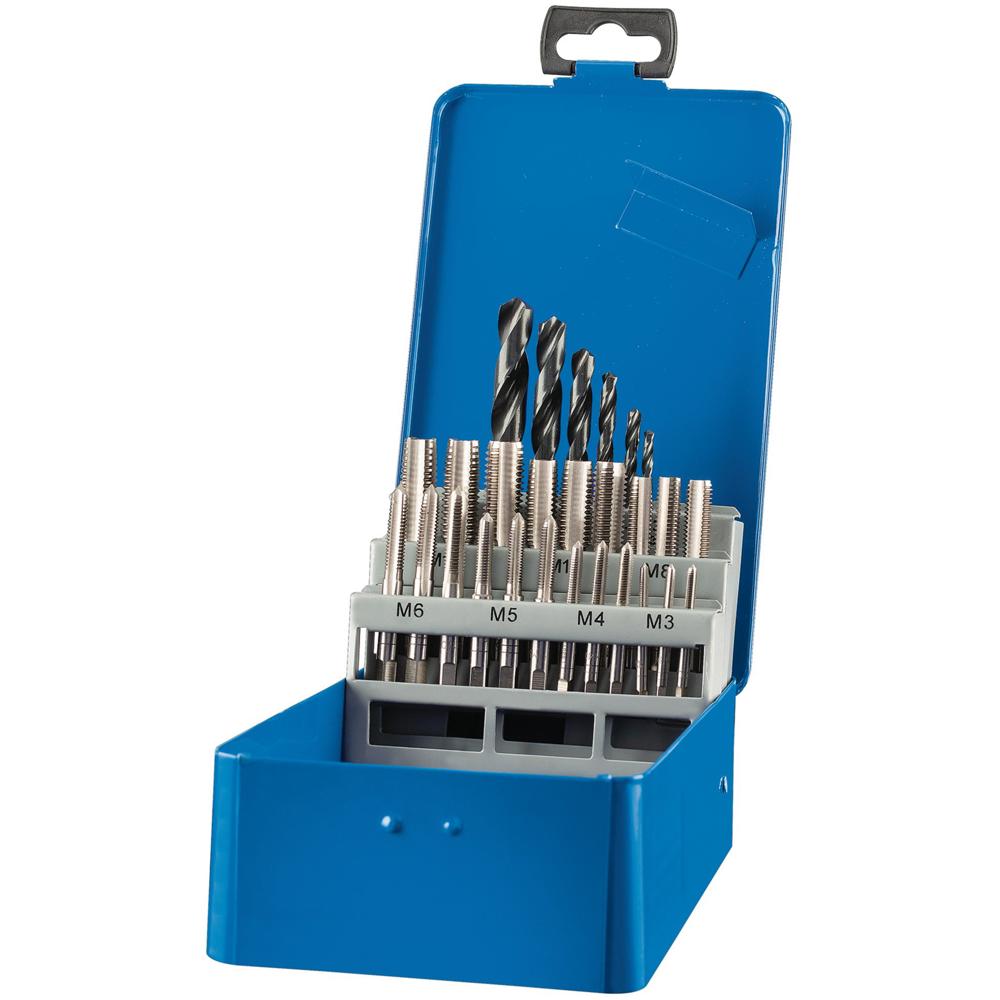 28 Piece Tap and Drill Bit Set Metric