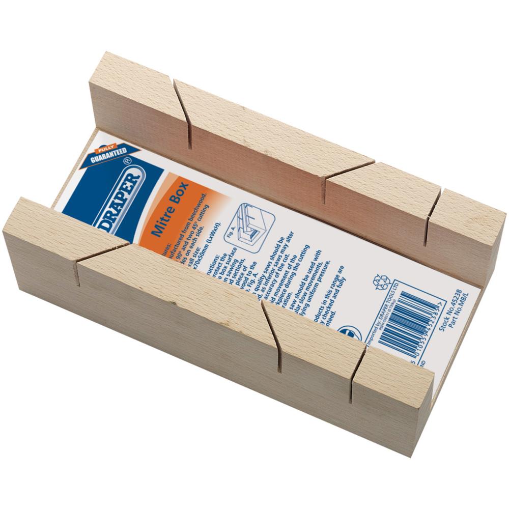 Draper Beechwood Mitre Box 225mm