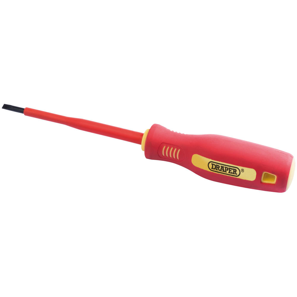 Draper VDE Insulated Parallel Slotted Screwdriver 4mm 100mm