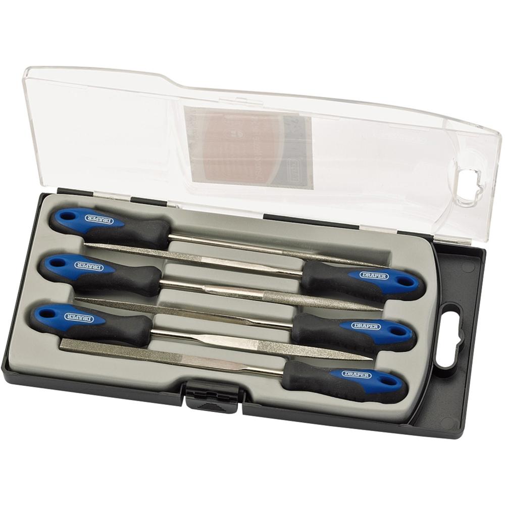 Draper 6 Piece Soft Grip Diamond Needle File Set