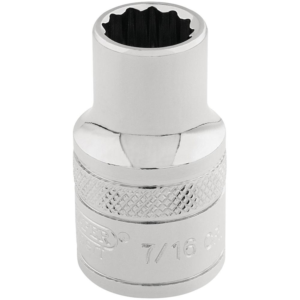 Draper 3/8" Drive Polished Finish Hi Torq Bi Hexagon Socket Imperial 3/8" 7/16