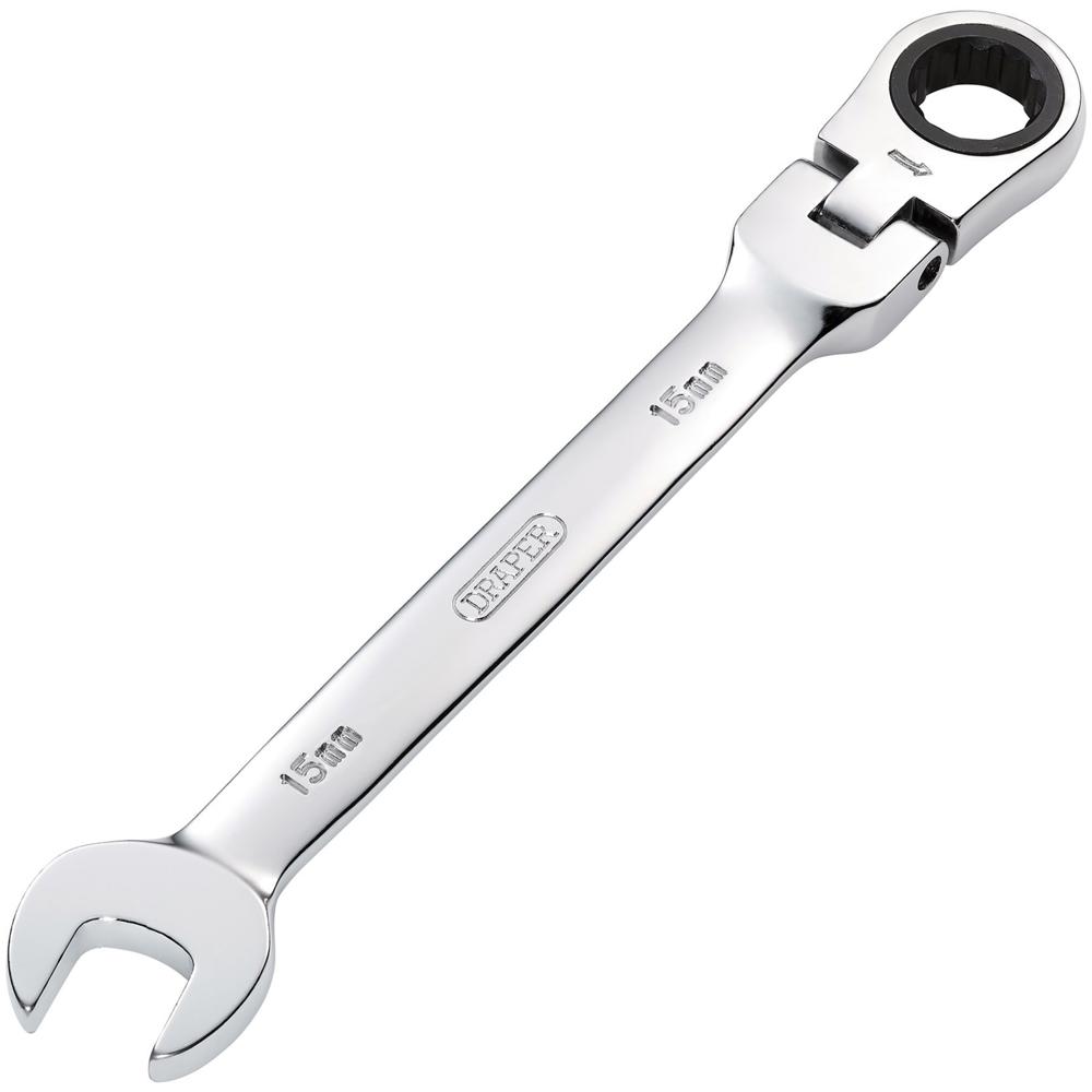 Draper Hi Torq Flexible Ratchet Combination Spanner 15mm