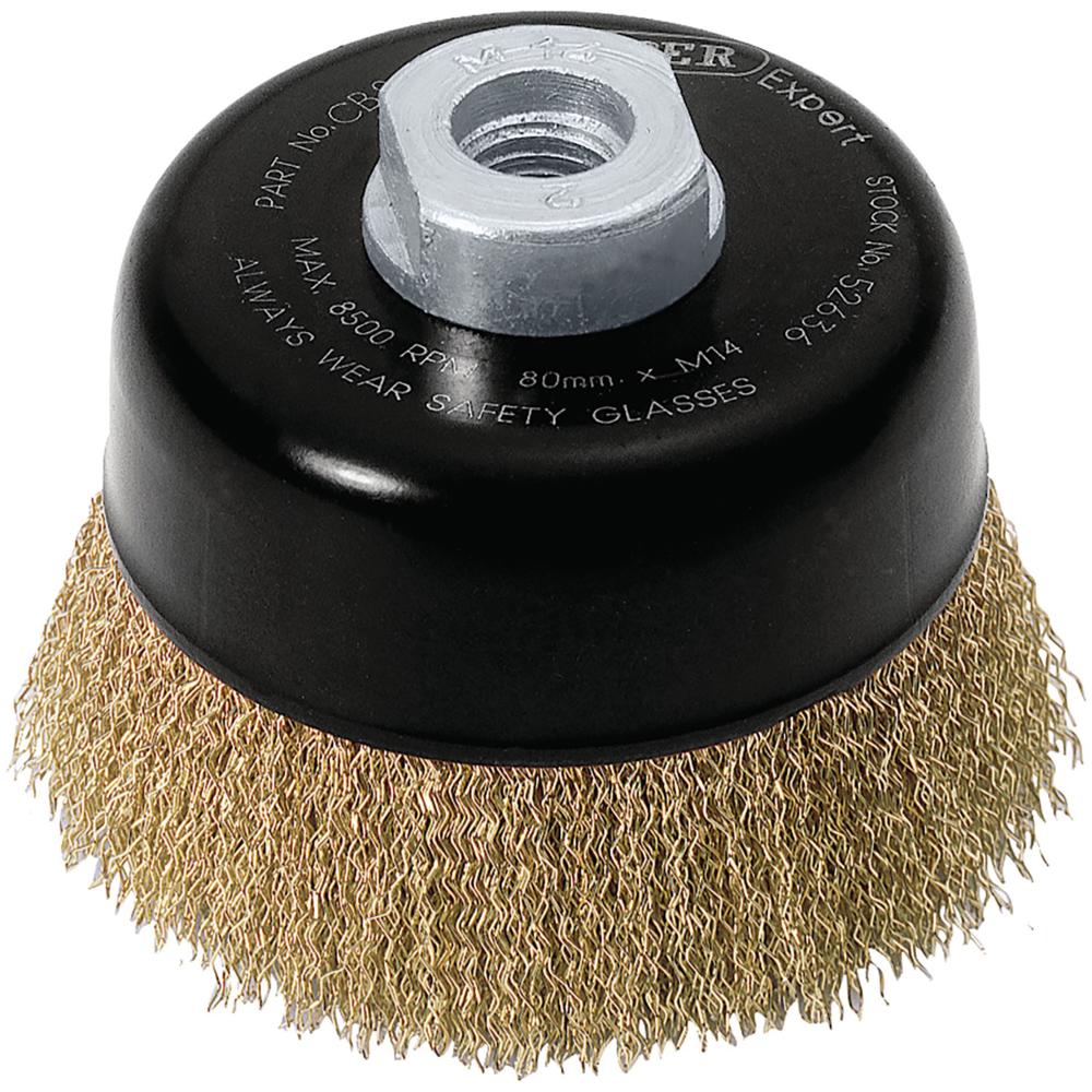 Expert Brassed Steel Wire Cup Brush