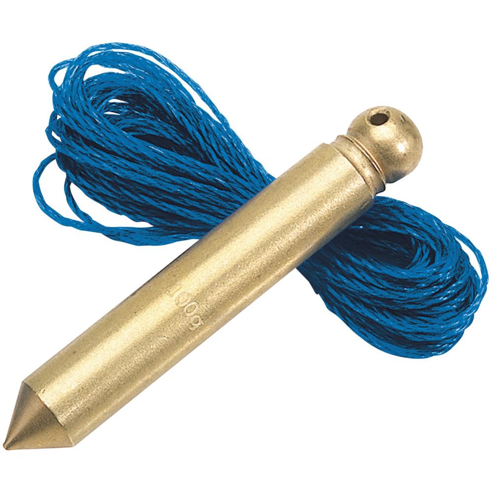 Draper Expert Brass Plumb Bob and Line 100g