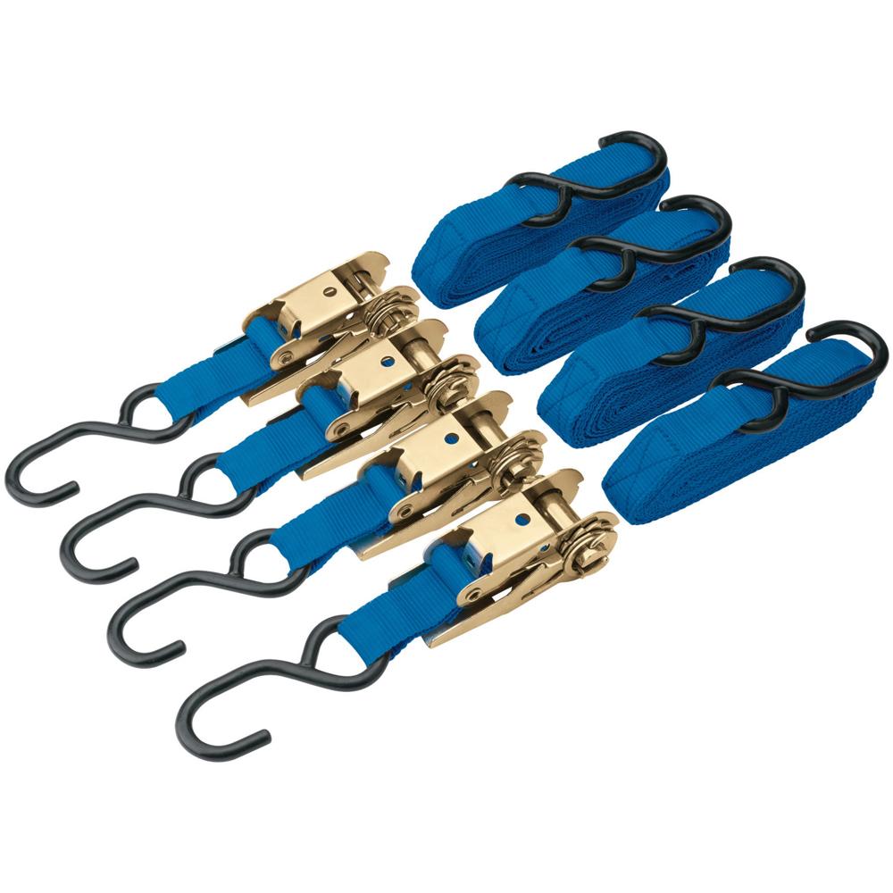 Ratchet Tie Down Strap Set J Hooks