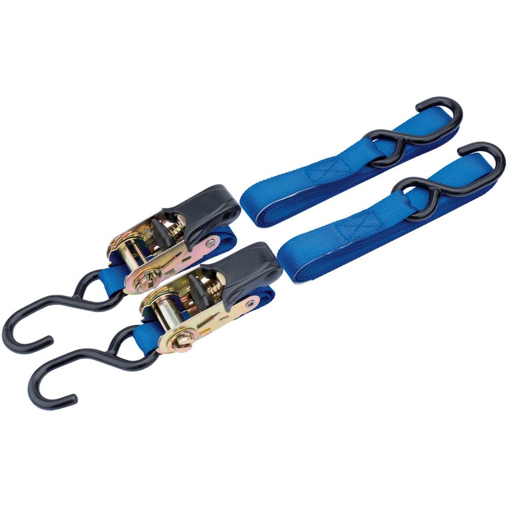 Ratchet Tie Down Strap Set S Hooks