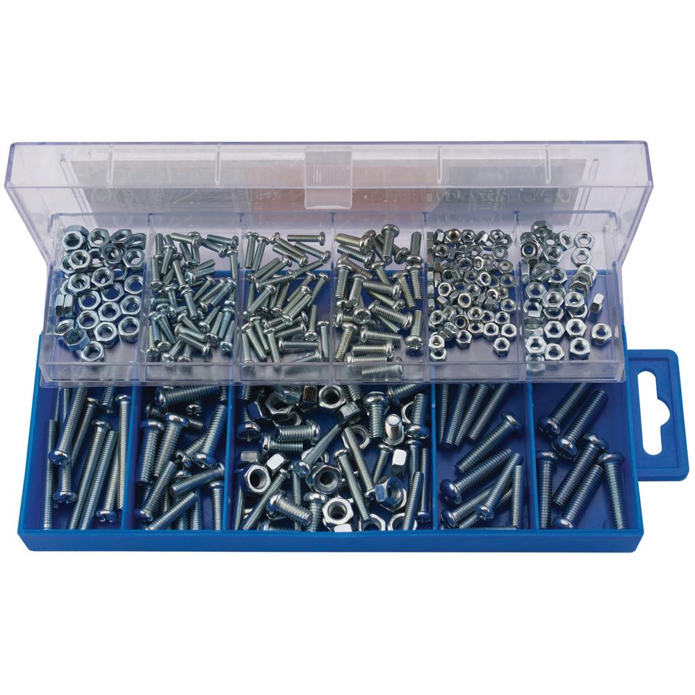 366 Piece Panhead Screw and Nut Assortment