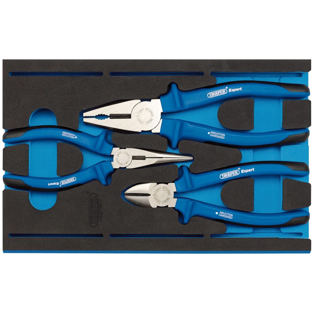 3 Piece Heavy Duty Plier Set In Eva Insert Tray