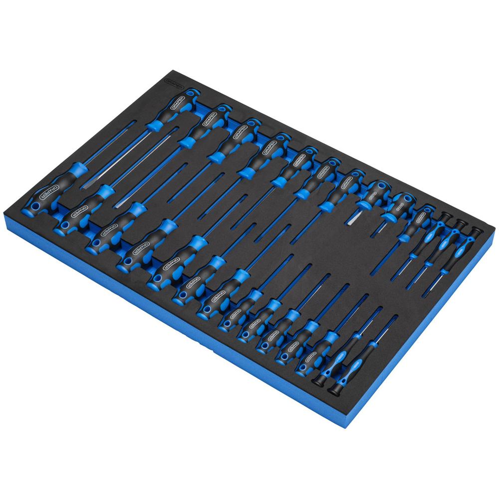 Draper 27 Piece Soft Grip Screwdriver Set In Eva Insert Tray