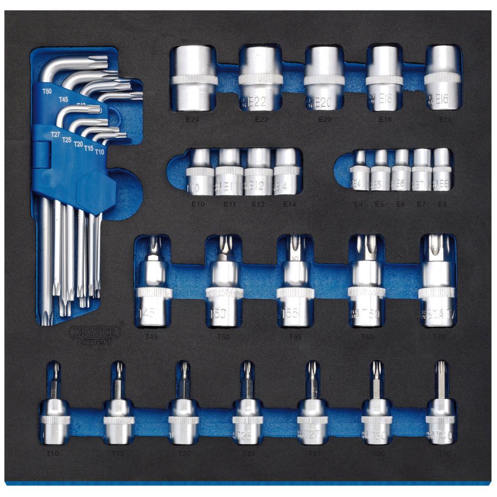 35 Piece Screwdriver Bit and Torx Key Set in EVA Insert Tray