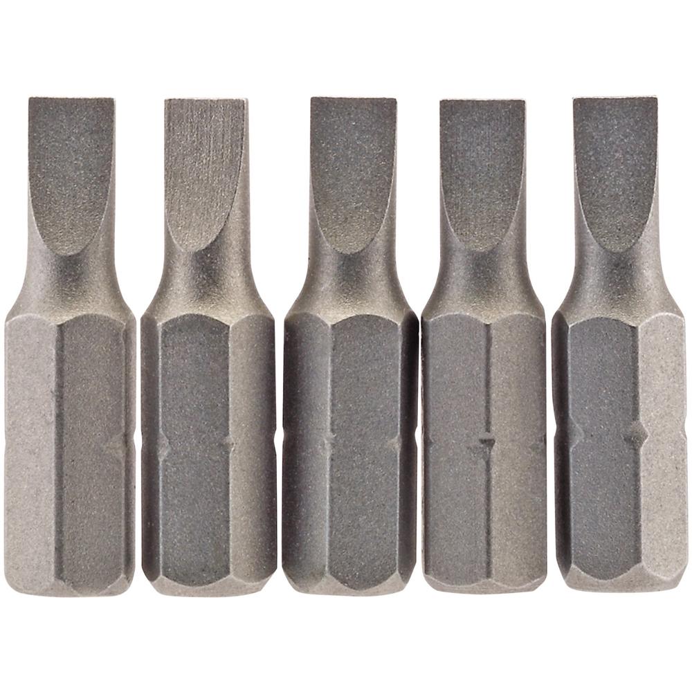 Draper Slotted Screwdriver Bit 4.5mm 25mm Pack of 5
