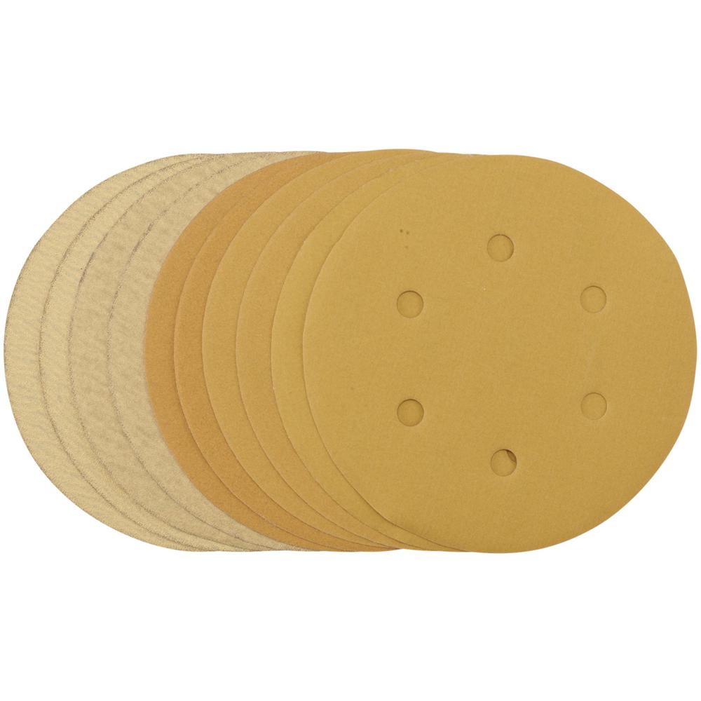 Gold Hook and Loop Sanding Discs 150mm