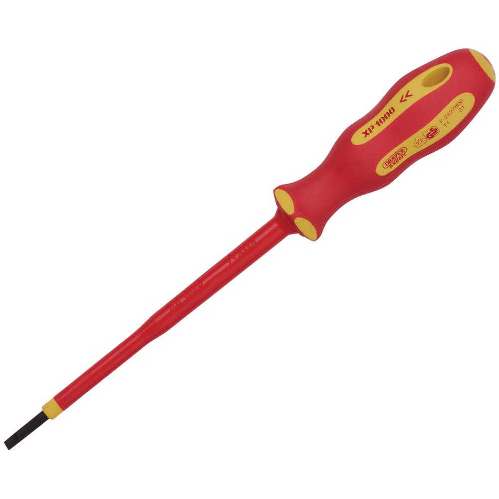 Draper Expert Ergo Plus VDE Insulated Parallel Slotted Screwdriver 3mm 100mm