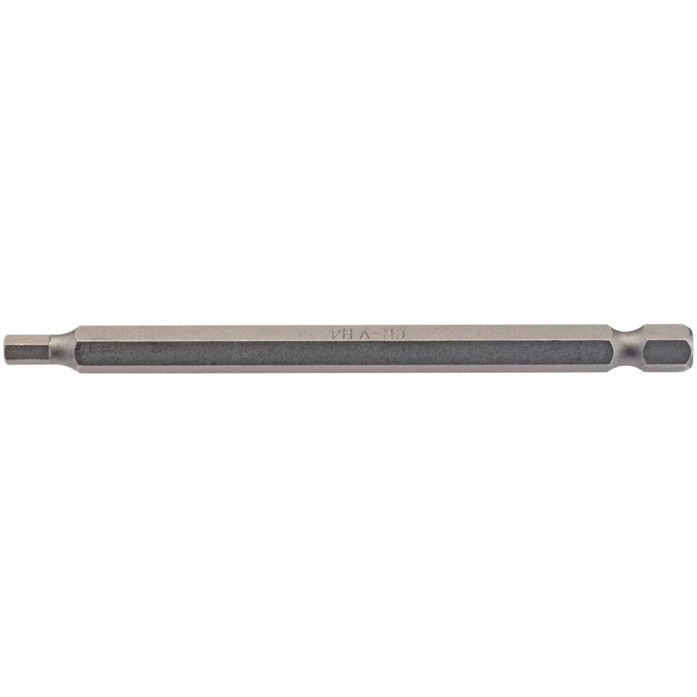 Draper Hex Screwdriver Bit Hex 4mm 100mm Pack of 1