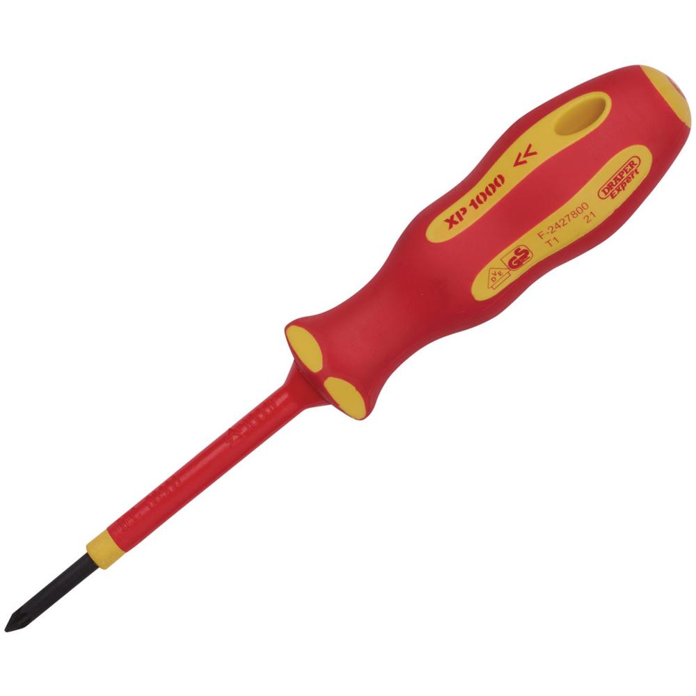 Draper Expert Ergo Plus VDE Insulated Pozi Screwdriver PZ0 60mm