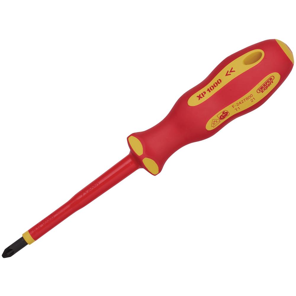 Draper Expert Ergo Plus VDE Insulated Pozi Screwdriver PZ2 100mm