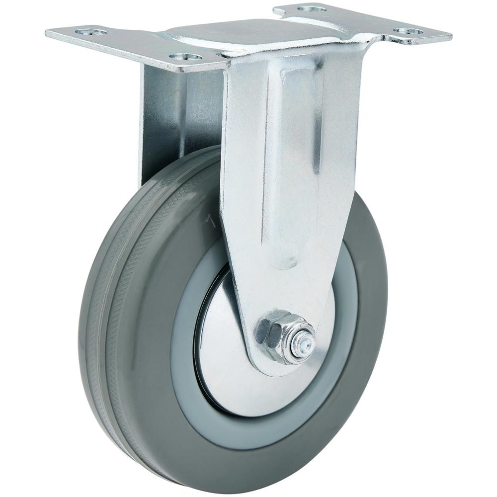 Fixed Plate Fixing Rubber Wheeled Castor