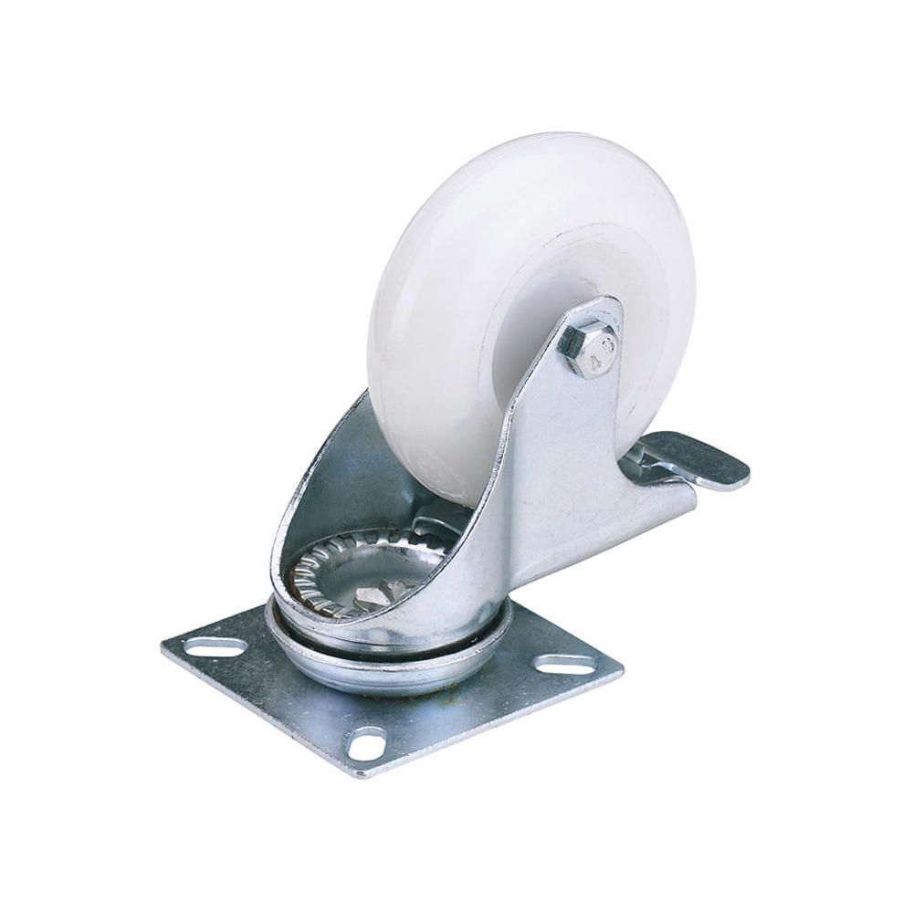 Swivel Plate Fixing Nylon Wheeled Castor and Brake