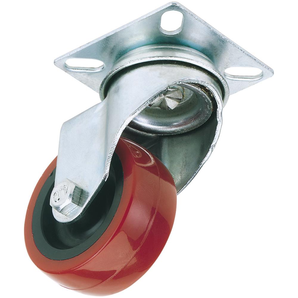 Swivel Plate Fixing Polyurethane Wheeled Castor