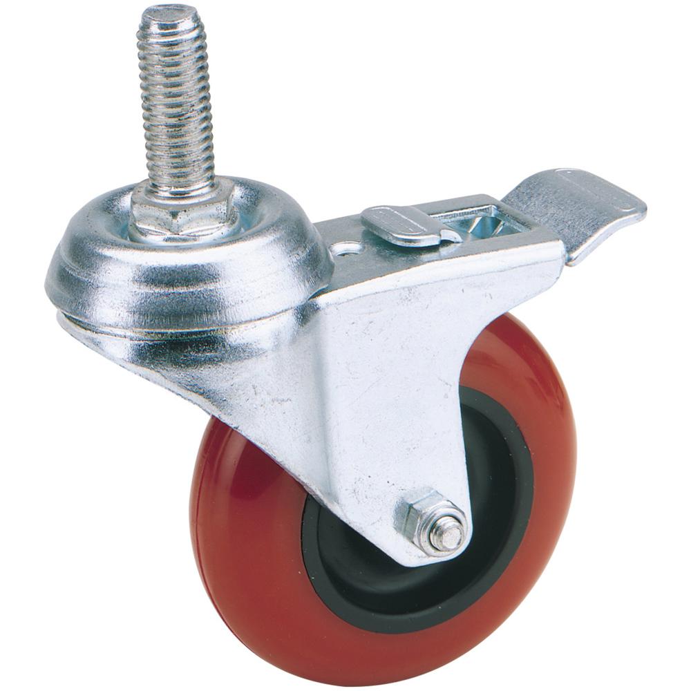 Swivel Bolt Fixing Polyurethane Wheeled Castor and Brake