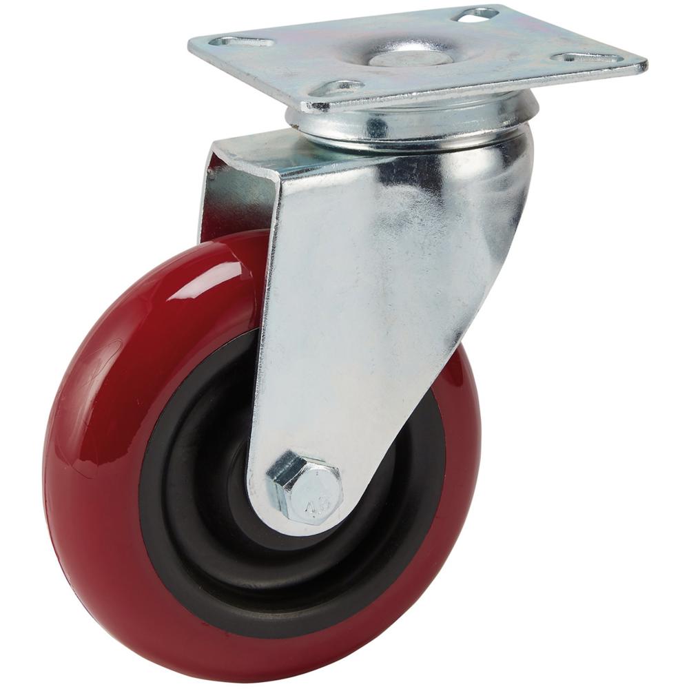 Swivel Plate Fixing Polyurethane Wheeled Castor
