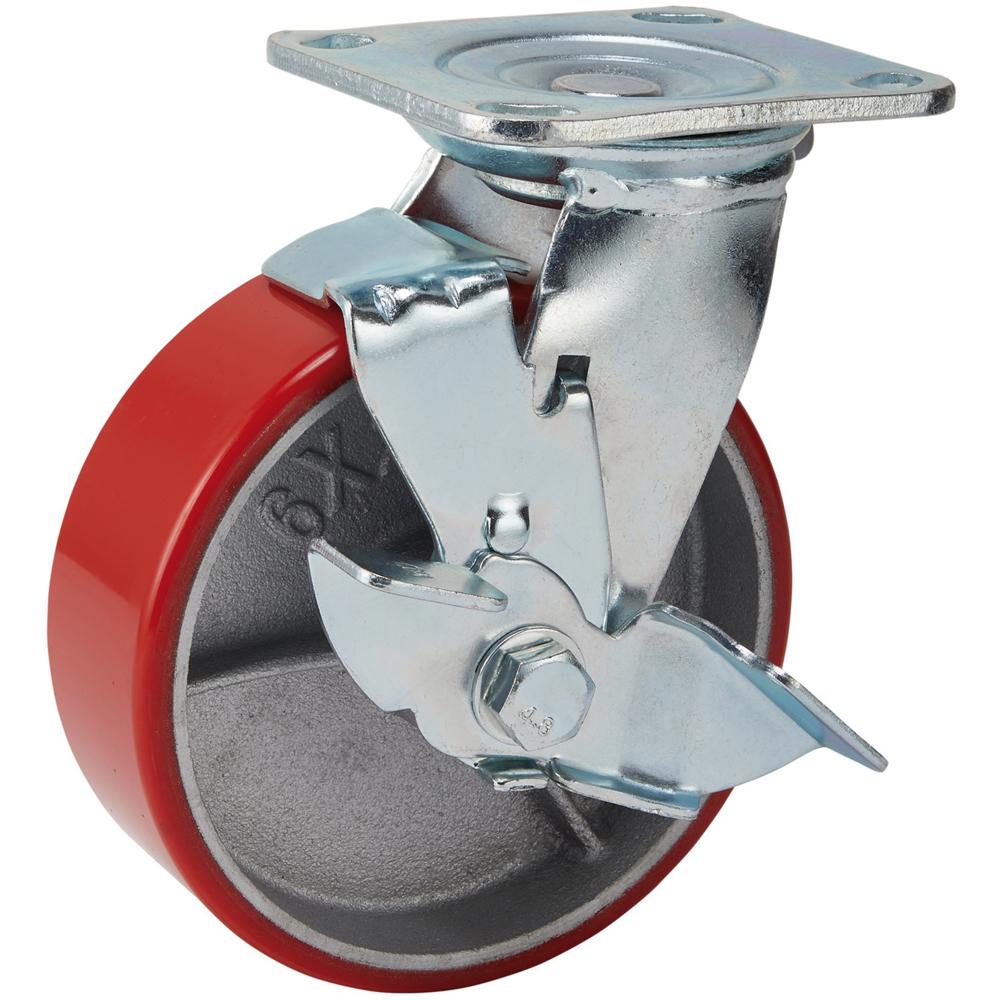 Swivel Plate Fixing Heavy Duty Wheeled Casor and Brake