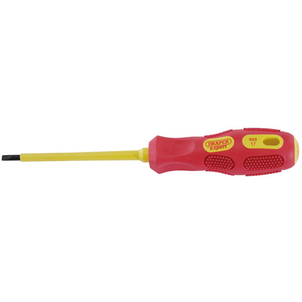 Draper Expert VDE Insulated Parallel Slotted Screwdriver 4mm 100mm