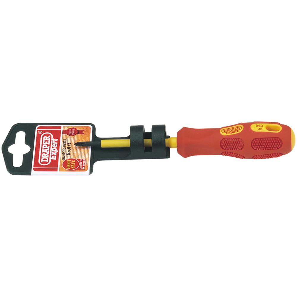 Draper Expert VDE Insulated Phillips Screwdriver PH0 60mm