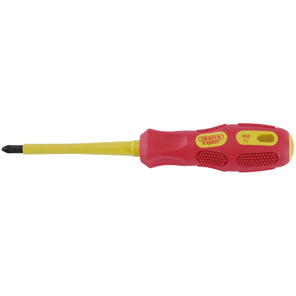 Draper Expert VDE Insulated Pozi Screwdriver PZ2 100mm