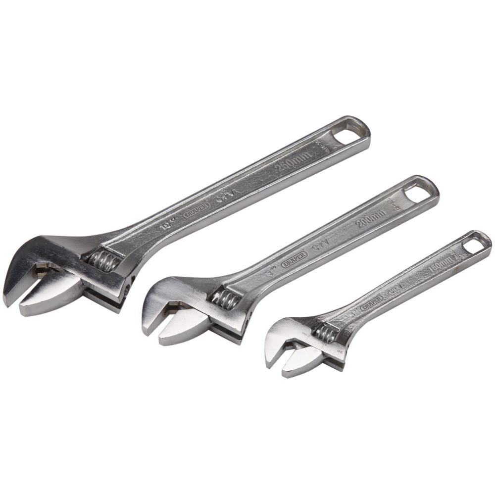 Draper 3 Piece Adjustable Spanner Set