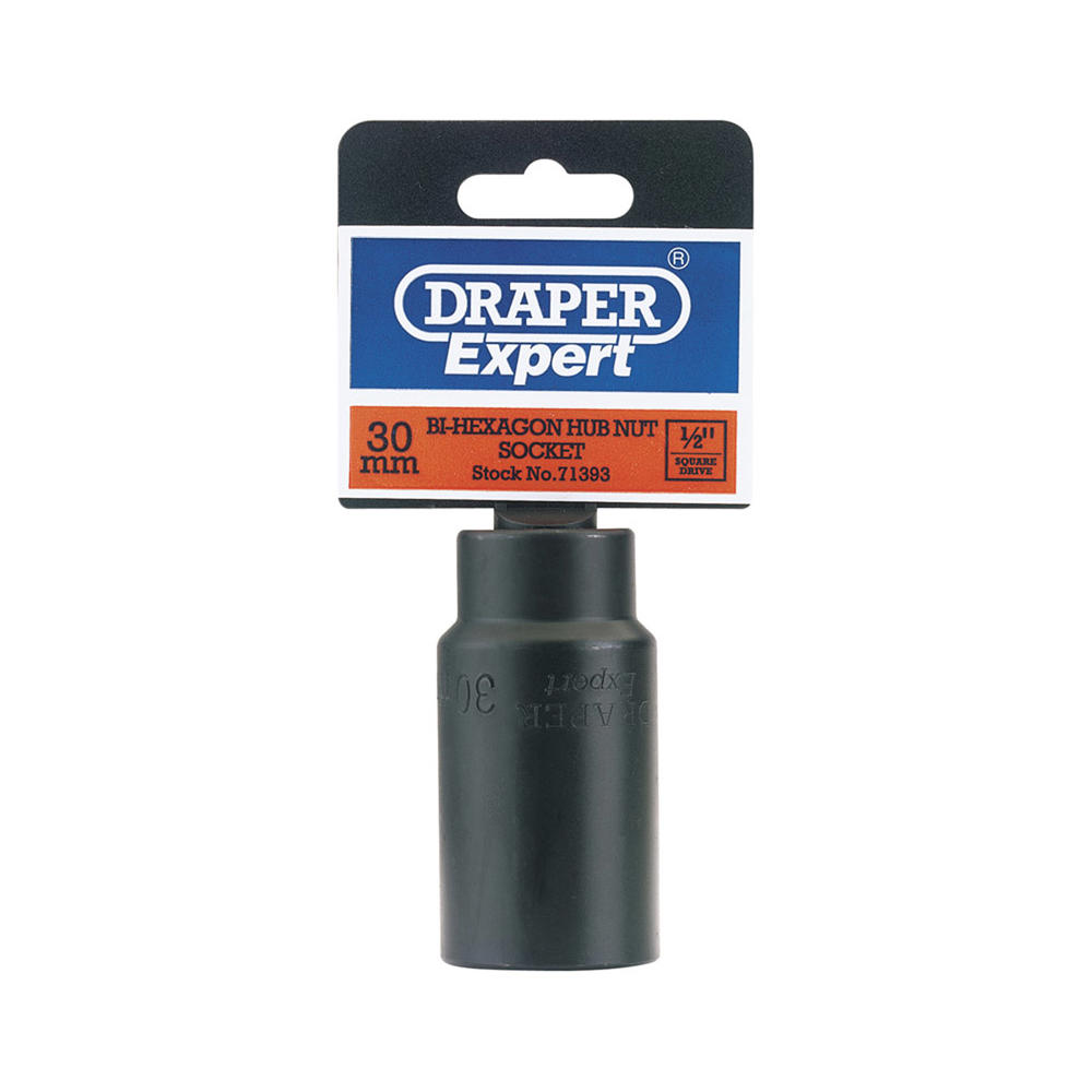 Draper Expert 1/2" Drive Bi Hexagon Impact Hub Nut Socket Metric 1/2" 30mm