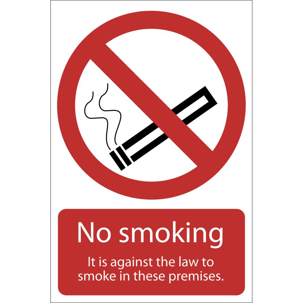 No Smoking It Is Against The Law Sign