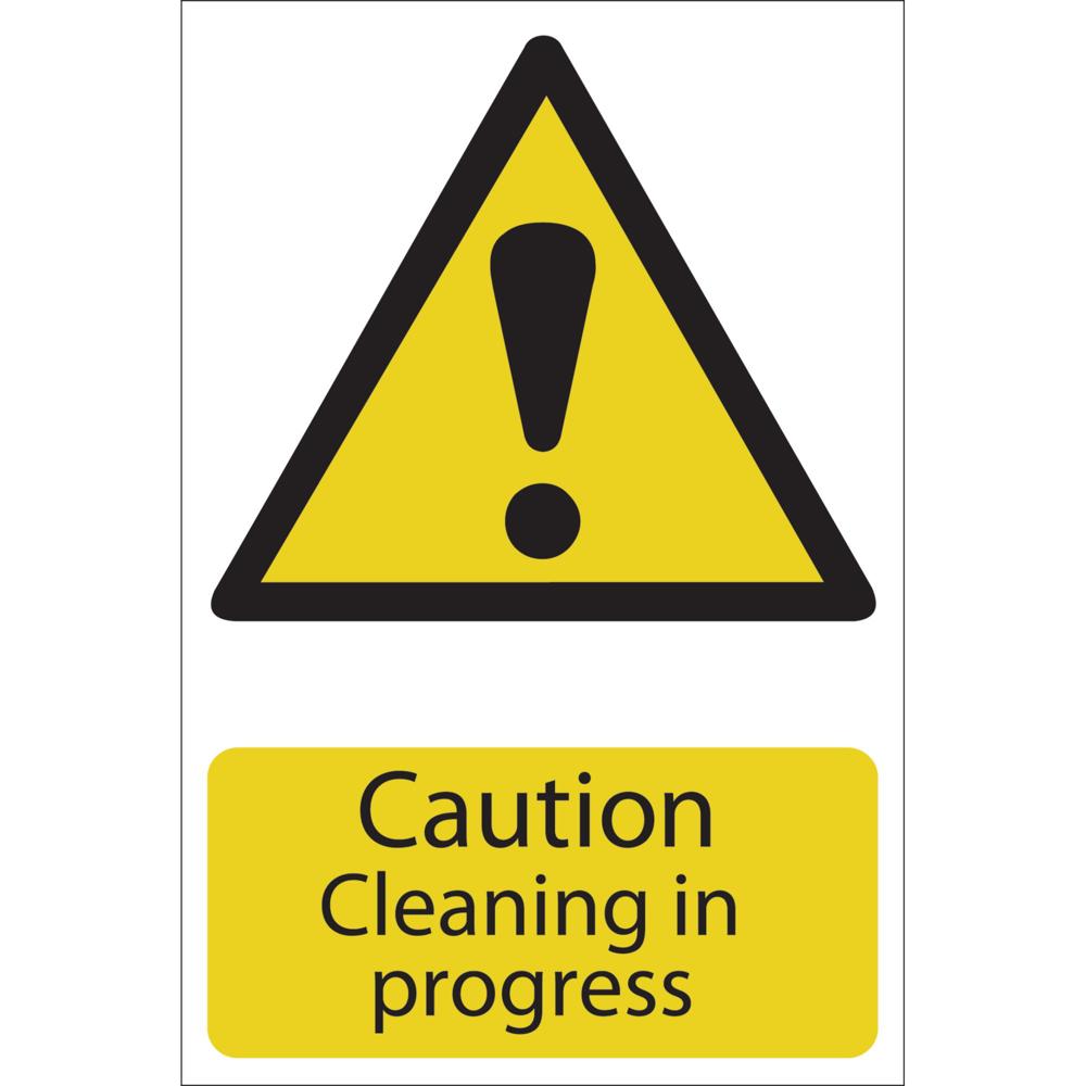 Caution Cleaning in Progress Sign