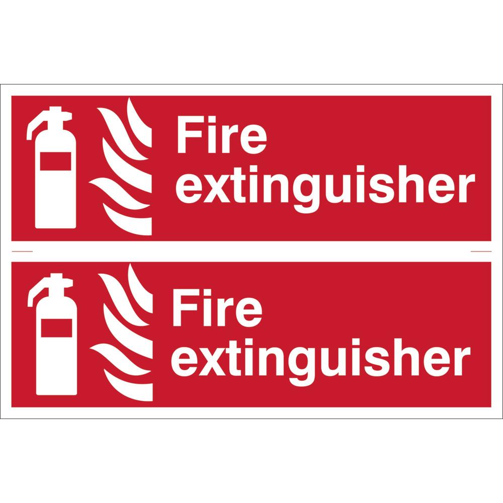 Fire Extinguisher Sign Pack of 2