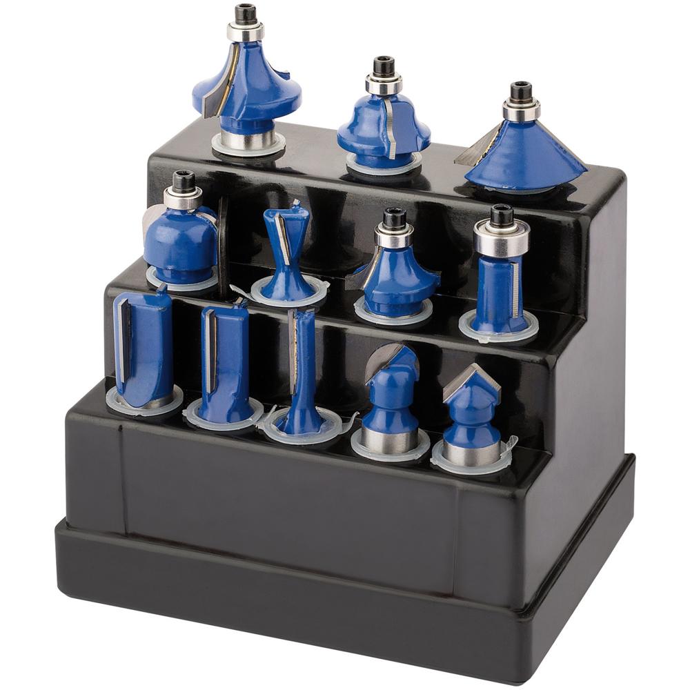 12 Piece 1/2" Router Bit Set