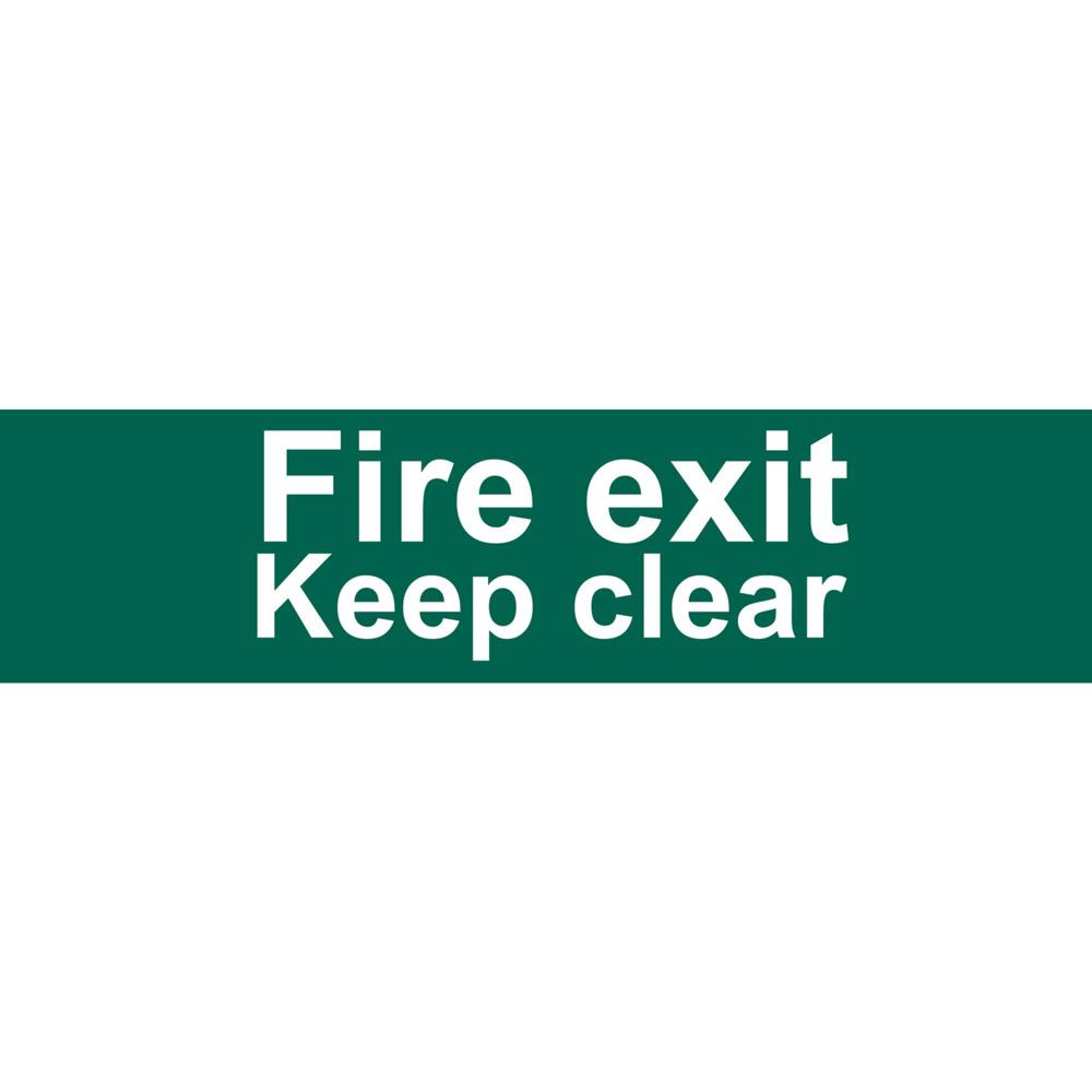 Fire Exit Keep Clear Sign