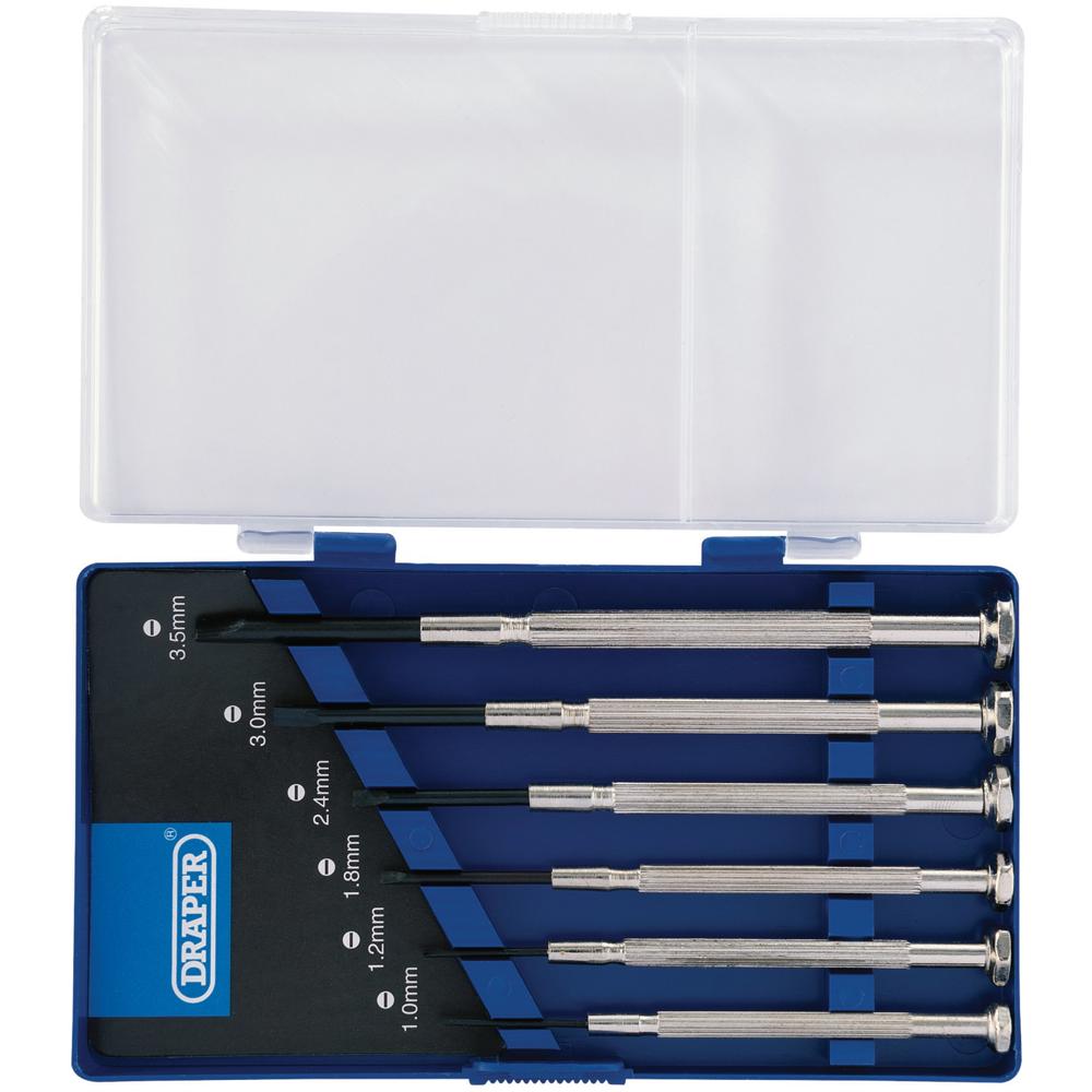 6 Piece Slotted Precision Screwdriver Set