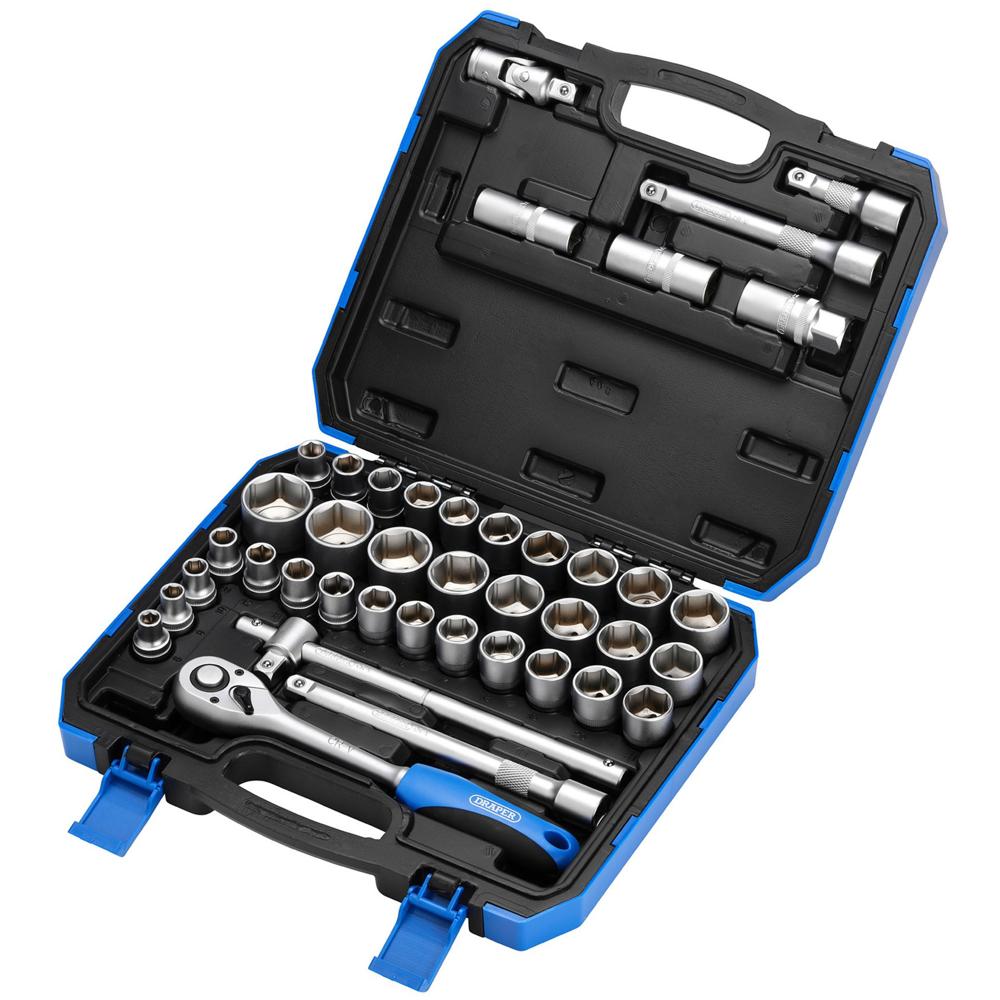 Draper 41 Piece 1/2" Drive Hexagon Socket Set Metric and Imperial 1/2