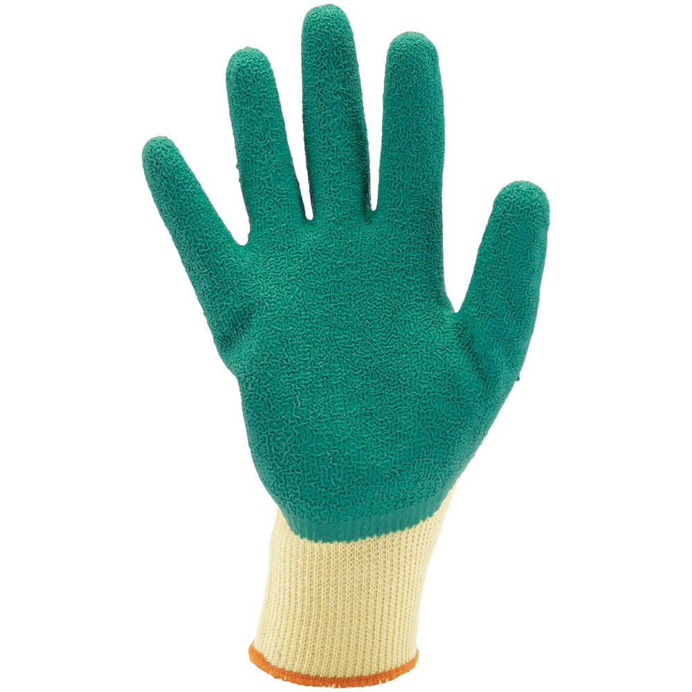 Draper Heavy Duty Latex Coated Work Gloves Green L