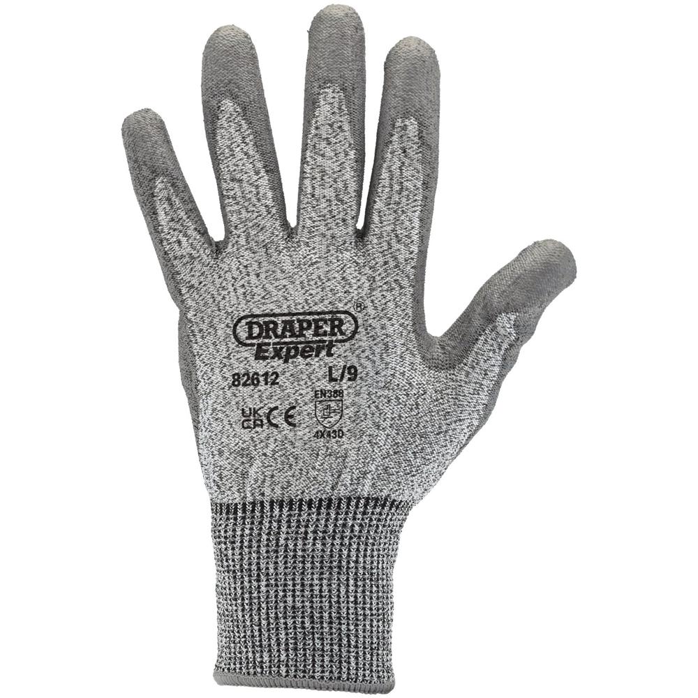 Draper Expert Level 5 Cut Resistant Gloves Grey L