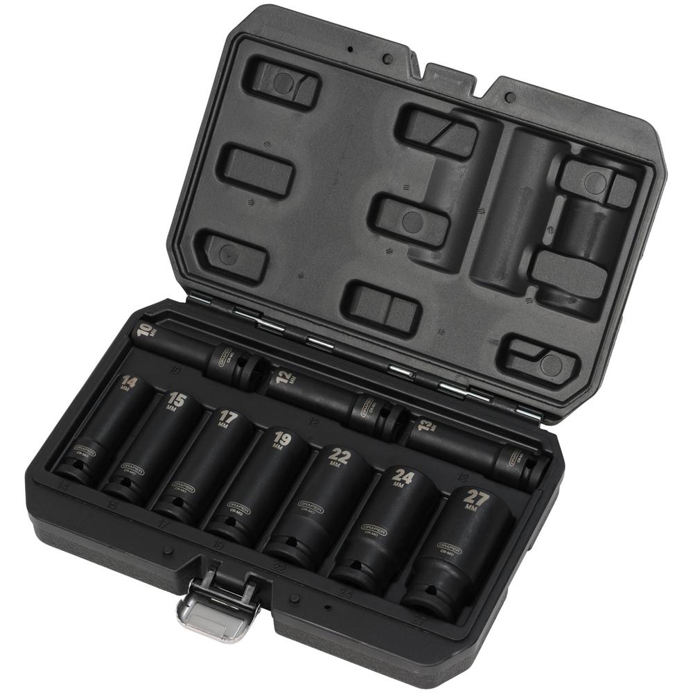 Draper 10 Piece 1/2" Drive Deep Impact Hex Socket Set Metric 1/2