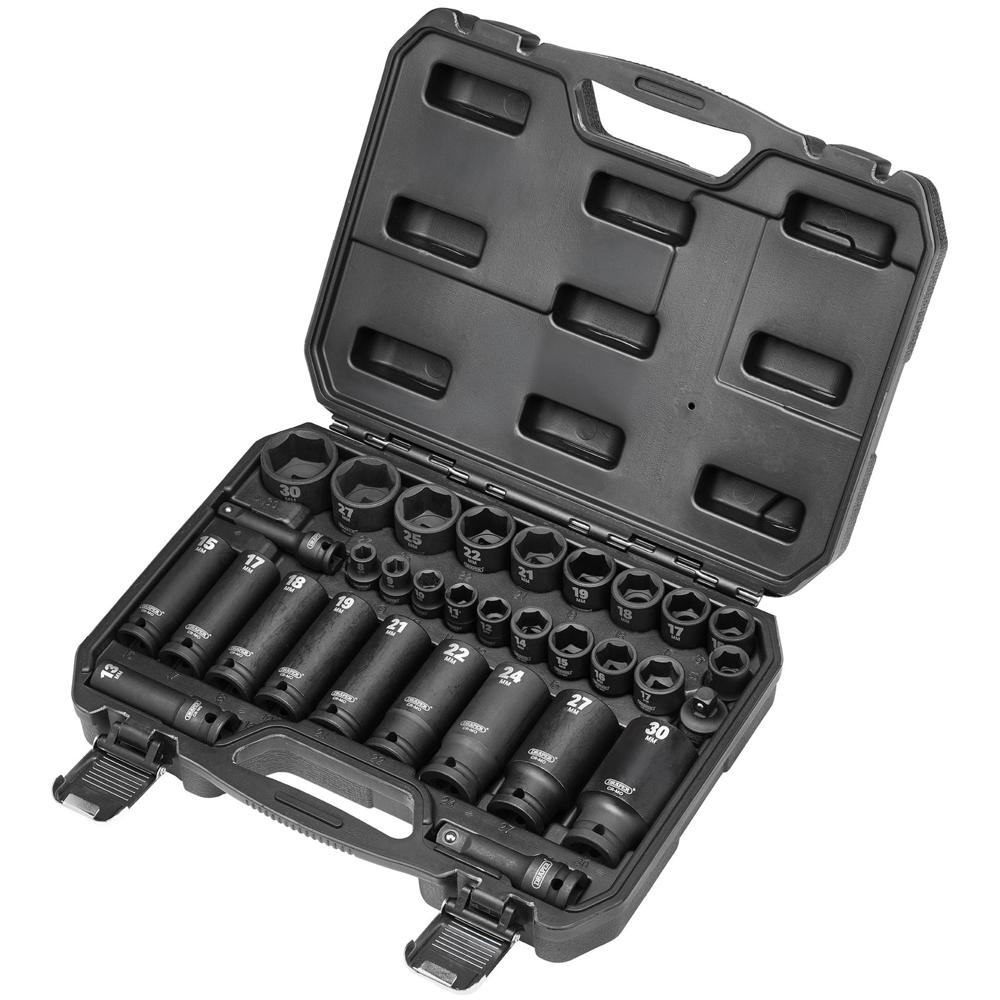 32 Piece Combination Drive Impact Hex Socket Set Metric