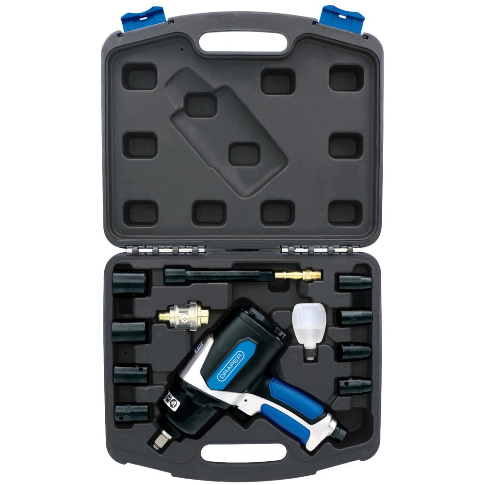 Draper DAT-AIWK Air Impact Wrench and Socket Set 1/2" Drive