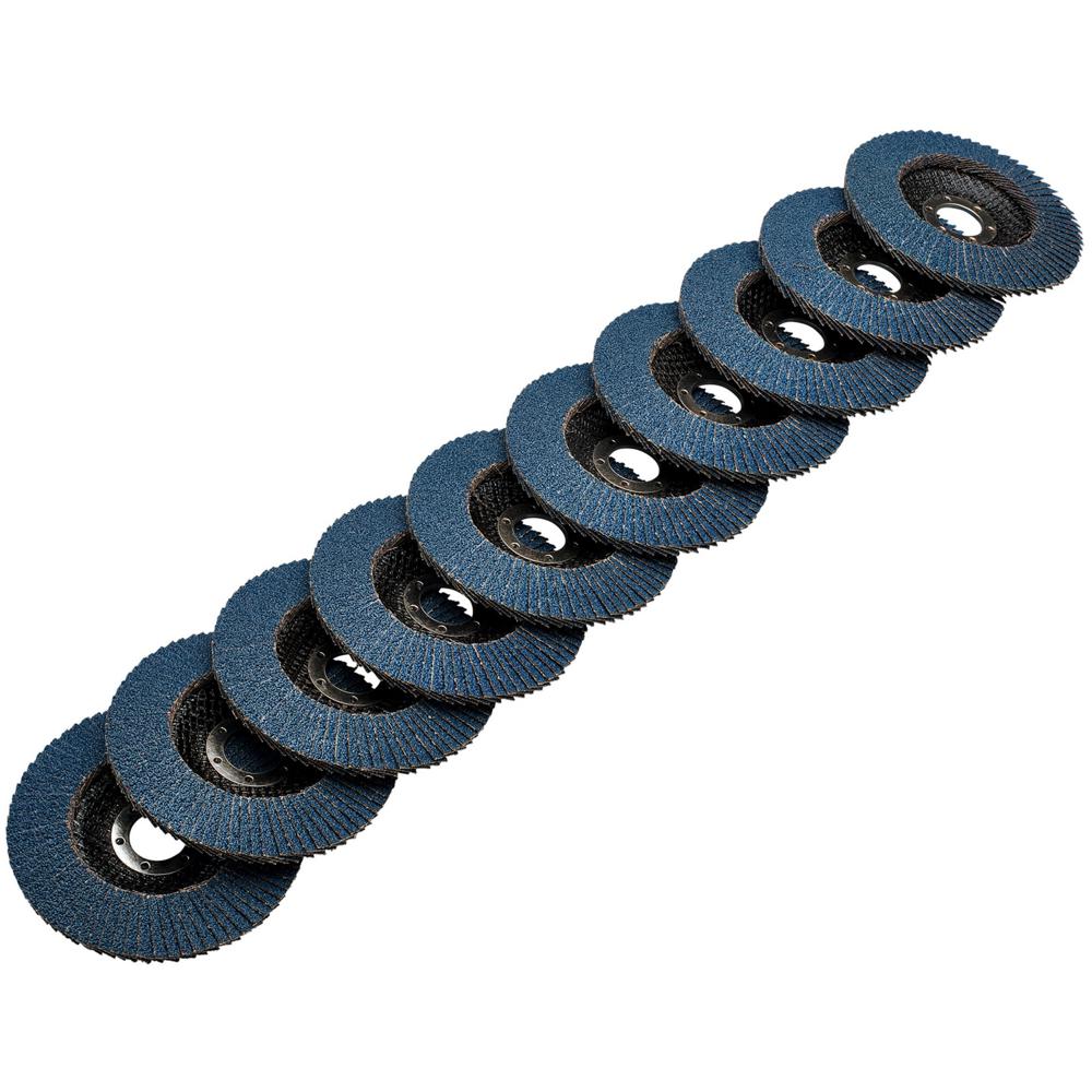 Draper Zirconium Oxide Flap Discs 115mm 40g Pack Of 10