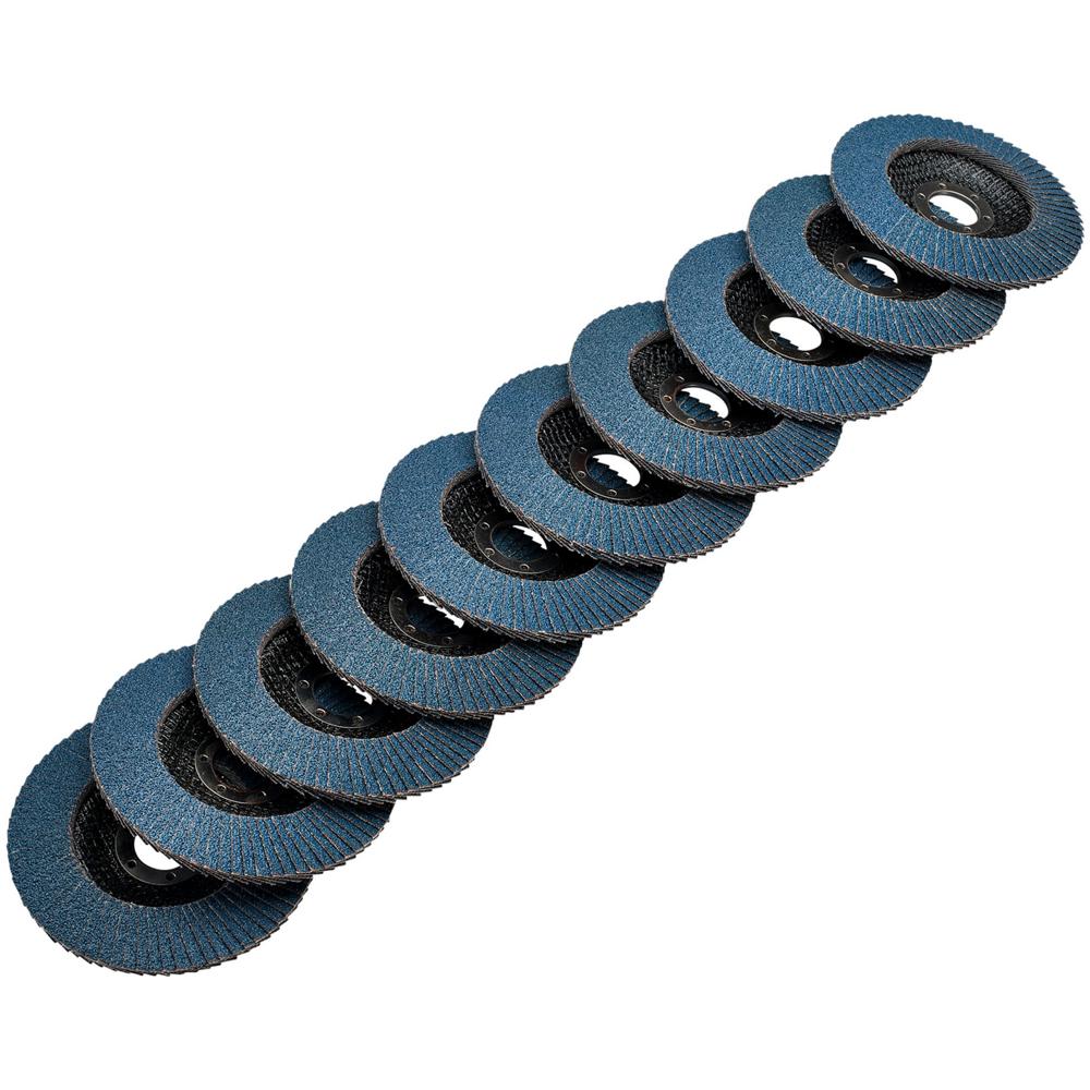 Draper Zirconium Oxide Flap Discs 115mm 60g Pack Of 10