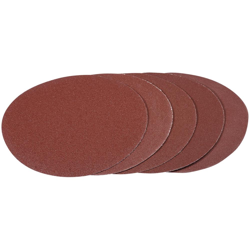 Draper 180mm Hook and Loop Aluminium Oxide Sanding Discs 180mm Assorted Pack of 5